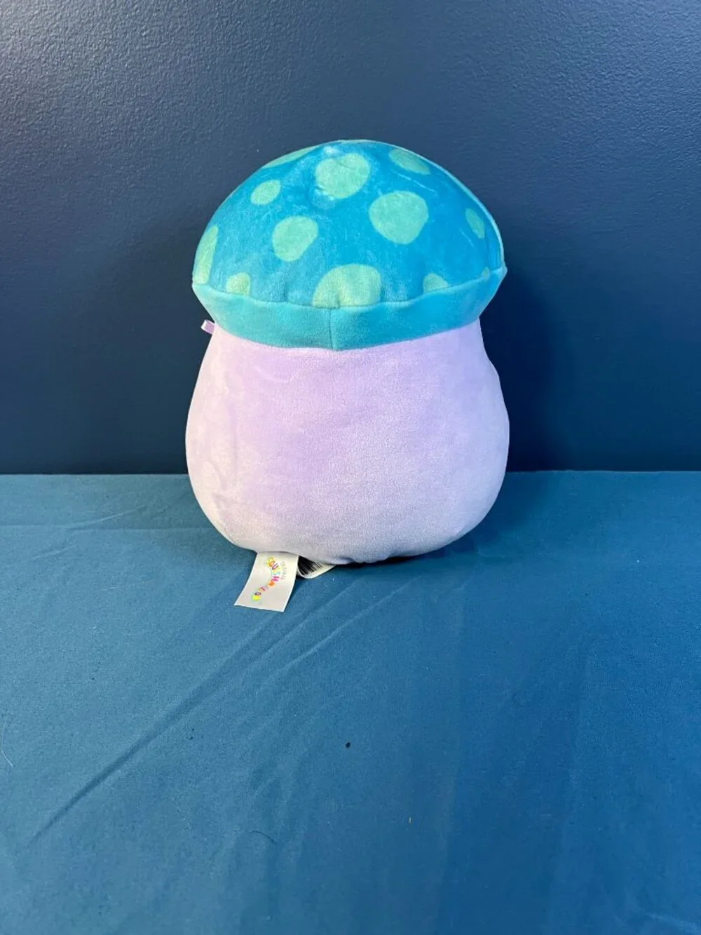 Squishmallows 8” Pyle the Mushroom Plush Purple Body Blue Spotted Cap Teal Belly